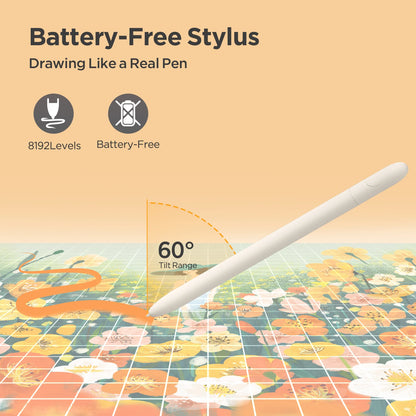 Compact Graphics Tablet UGEE Q6, 6-Inch Drawing Pad with Battery-Free Stylus, 8192 Pressure Levels, 60 Degree Tilt and 6 Shortcut Keys