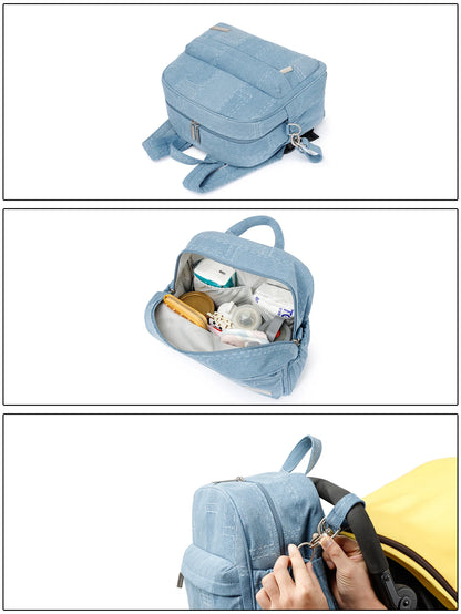 Diaper Backpack for Quick Outings, Lightweight Baby Changing Bag with Front Zip Pocket and Top Handle for Newborn Essentials