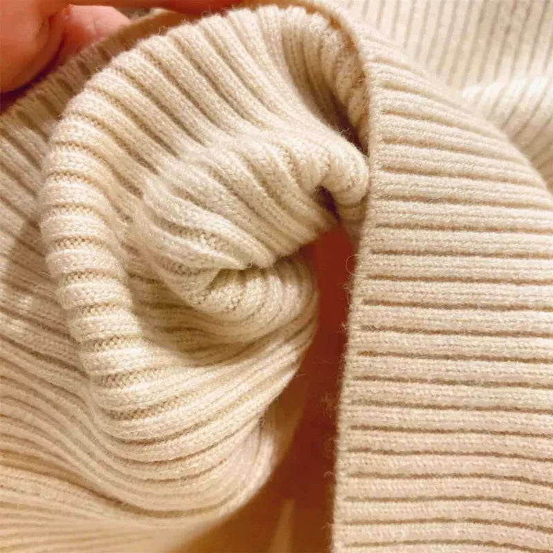 Toddler Lettuce Edge Sweater, Ribbed Knit Mock Neck Pullover with Long Sleeves for Boys and Girls, Six Solid Colors, Sizes 12-18M to 6-7Y