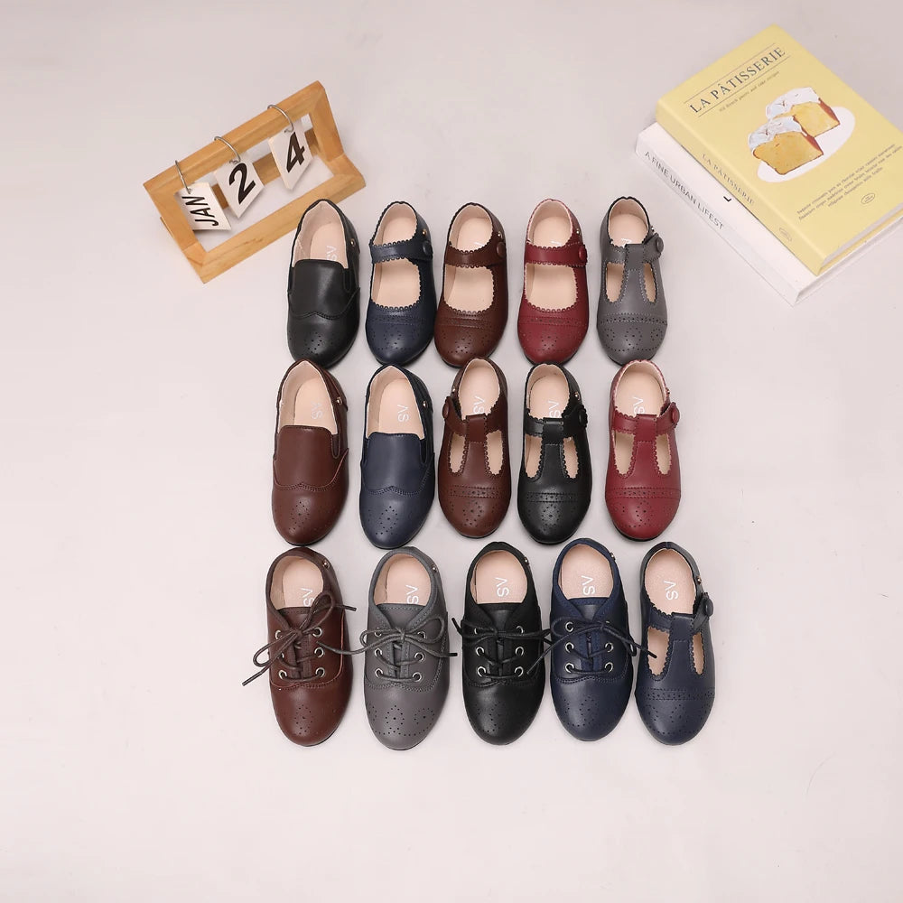 Toddler Dress Shoes for Boys and Girls, AS Classic Oxford, Loafer, Mary Jane and T-Bar Flats for Weddings, Parties and Family Photos