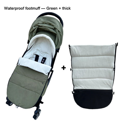 Waterproof Stroller Footmuff with Polar Fleece Lining for YOYO and Bugaboo, Windproof Winter Cover with Storage Bag and Optional Extra Quilt