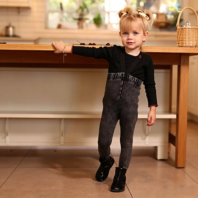 Black Denim Family Matching Outfits with Embroidered Details, Girls Dresses and Skirts, Boys Shirts and Baby Sets for Sibling Photos