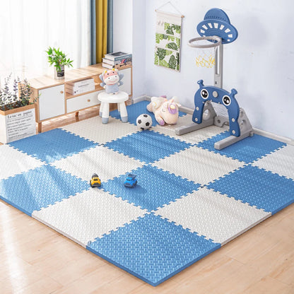 Interlocking Foam Play Mat Tiles for Kids, 1 cm Thick Textured Puzzle Floor Padding in 4, 8, 16 or 20 Pieces for Indoor Playrooms