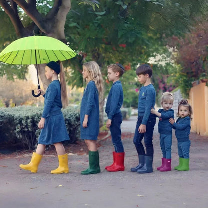 Blue Bear Kids Coordinating Outfits with Girls Long Sleeve Dress and Skirt, Boys Polo and Shirt Options, Baby Sets for Sibling Family Photos