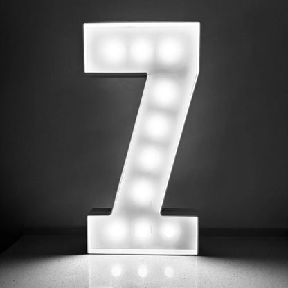 Light Up Marquee Numbers, 73 cm White KT Board Frames with Lights and Support Brackets for Birthday Backdrops and Anniversary Displays