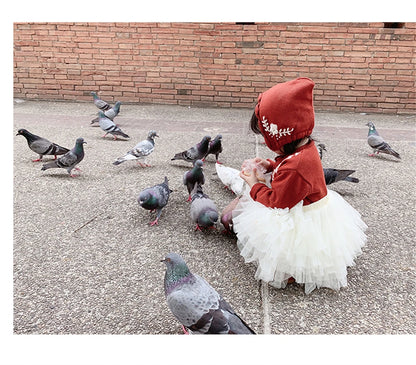 Tiered Tulle Tutu Skirt for Toddler and Little Girls with Gathered Waistband, Fluffy Solid Color Pettiskirt for Birthdays, Dance and Dress-Up