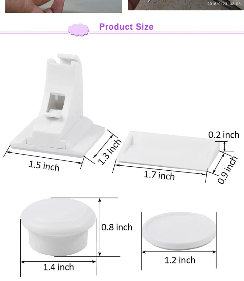 Magnetic Cabinet Safety Locks with Hidden Interior Latches and No-Drill Adhesive Installation for Compatible Drawers and Cupboard Doors