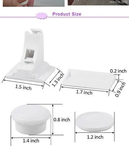 Magnetic Cabinet Safety Locks with Hidden Interior Latches and No-Drill Adhesive Installation for Compatible Drawers and Cupboard Doors