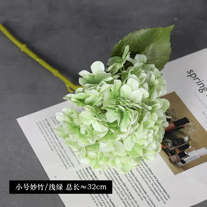Real Touch Artificial Hydrangea Flowers, 10-Piece Latex Film Floral Set for Bridal Bouquets, Wedding Centerpieces and Home Decor