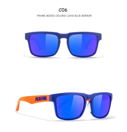 Kids Square Polarized Sunglasses by KDEAM, Lightweight TR90 Frames with Silicone Nose Pads for Boys and Girls Outdoor Play and Travel