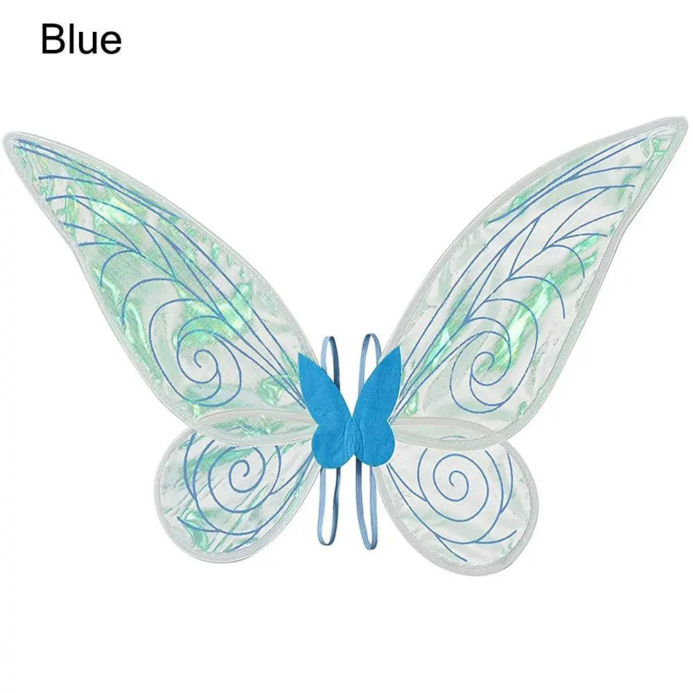 Butterfly Costume Wings with Shimmering Finish and Elastic Shoulder Straps, 60 x 48cm Fairy Dress-Up Accessory for Halloween and Theme Parties