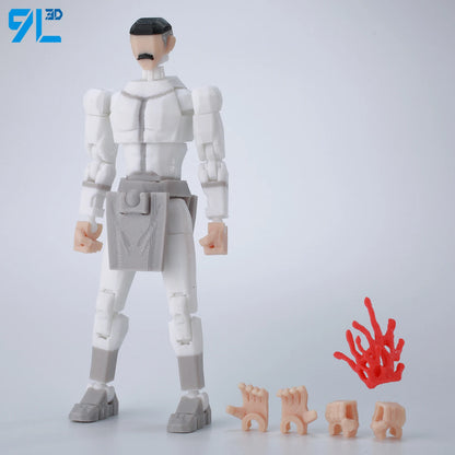 Articulated Superhero Action Figure, 3D Printed PETG Collectible with 30+ Poseable Joints, Interchangeable Parts and Accessories for Display
