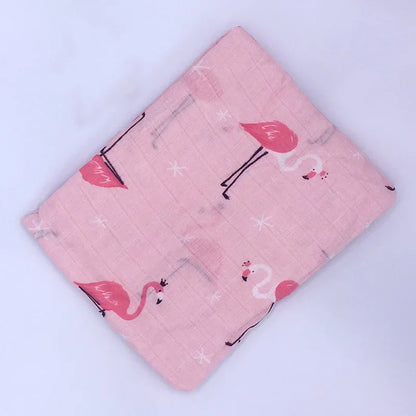 Printed Cotton Muslin Receiving Blanket for Babies with Space, Animal and Floral Designs, Approx. 120 x 120 cm Square Wrap with Smaller Mountain Option