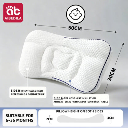 Dual-Sided Kids Contour Pillow with Five-Zone Design, Bamboo Fabric and Tencel Cover, Fiber Filling and T1 T2 T3 Pillowcase Options for Older Children