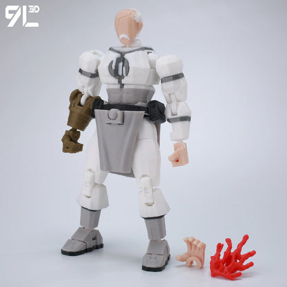 Articulated Superhero Action Figure, 3D Printed PETG Collectible with 30+ Poseable Joints, Interchangeable Parts and Accessories for Display