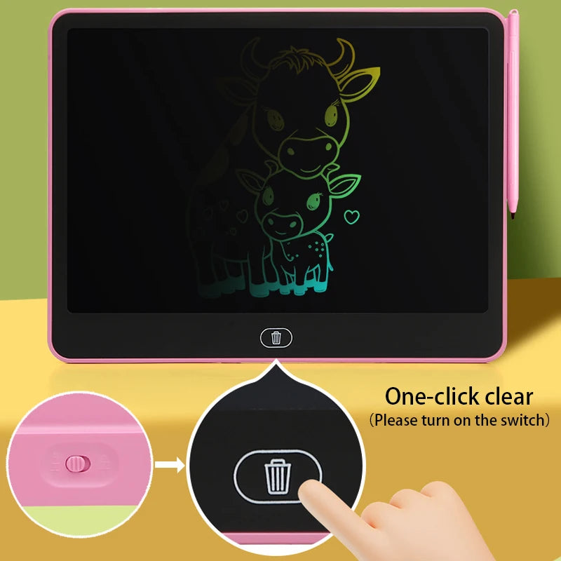 Kids LCD Doodle Tablet, 8, 11, 13 or 16-Inch Erasable Drawing and Handwriting Board with Stylus, Screen Lock and Clear Button for Creative Practice