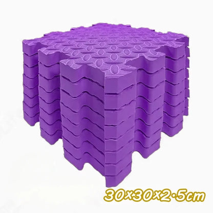 Modular Baby Floor Padding Tiles, 30 cm Interlocking Squares with 2.5 cm Thickness in 1, 4, 6 or 8-Piece Options for Supervised Nursery Play