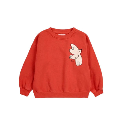 Cartoon Crewneck Sweatshirt for Kids with Long Sleeves, Animal Flower and Letter Print Pullover Options for Toddler Boys and Girls, Sizes 18-24M to 10-11Y