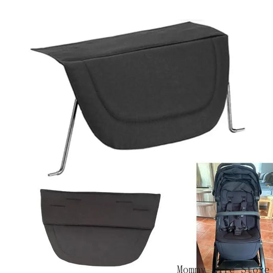 Stroller Leg Rest Extender Compatible with Joolz AER and AER+, Black Fabric and Metal Footrest Support for Everyday Walks and Outings