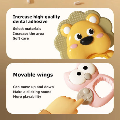 Remote Control Crib Mobile with Projector and Night Light, Rotating Animal Hanging Toys, Musical Lullabies and Timer for Baby Nursery
