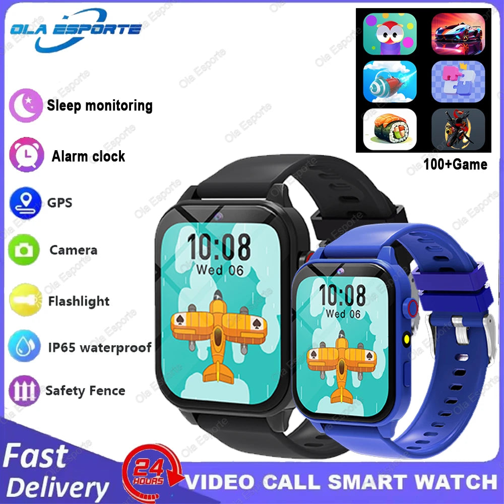 Kids Game Smartwatch HT30 with 18 Games, Camera, 1.83-Inch Screen, Step Counter, Alarm, Calculator and Flashlight in Four Color Choices