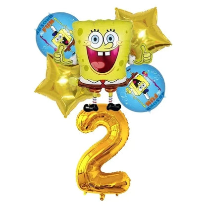 SpongeBob Birthday Party Supplies with Patrick Star, Disposable Plates, Cups, Balloons and Decoration Options for Kids Celebrations