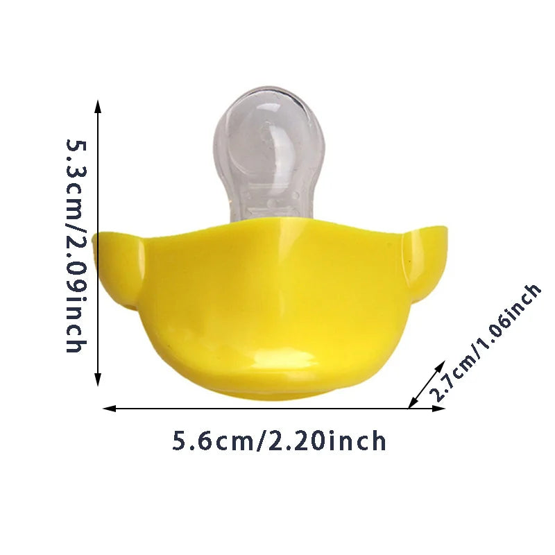 Duckbill Baby Pacifier with Yellow Duck Design and Silicone Nipple, Novelty Baby Soother in Single or 10-Piece Packs for Playful Photo Moments
