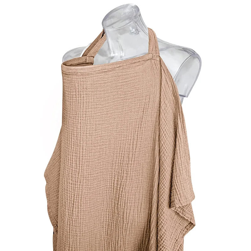 Cotton Muslin Breastfeeding Cover for Moms | Nursing Privacy Apron in Multiple Colors for Feeding Baby During Outings and Everyday Routines