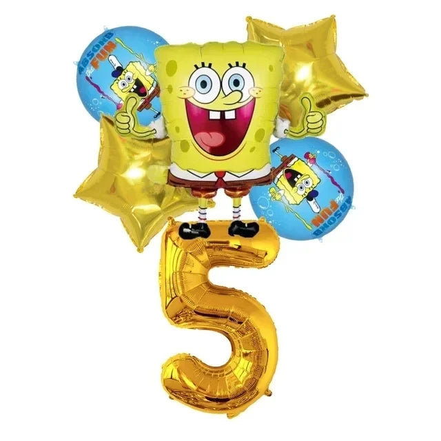 SpongeBob Birthday Party Supplies with Patrick Star, Disposable Plates, Cups, Balloons and Decoration Options for Kids Celebrations