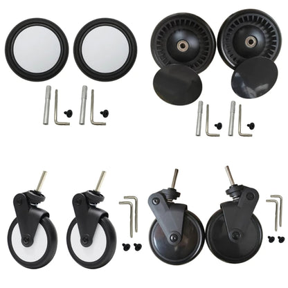 YOYO and YOYA Stroller Replacement Wheels, Rubber Front and Rear Wheel Options for Model-Matched Babyzen Pushchair Repair and Everyday Maintenance