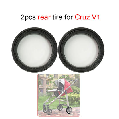 UPPAbaby Cruz Replacement Tire Covers for V1 and V2 Strollers, PU Tubeless Front or Rear Tire Rings for Model-Matched Wheel Repair and Maintenance