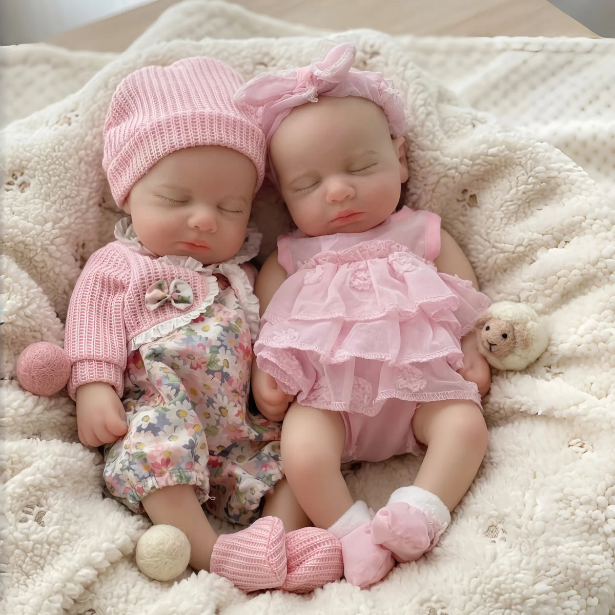 Mini Silicone Reborn Baby Doll LouLou, 12–13 Inch Sleeping Boy or Girl with Painted Finish, Open-Mouth Design, Outfit, Bottle and Boxed Certificate