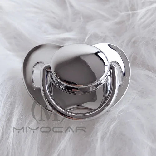 Metallic Baby Pacifier by MIYOCAR, Decorative Bling Dummy in P8 P9 P10 Styles with 0-6, 6-18 and 18-24 Month Size Options for Infants and Toddlers
