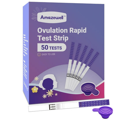 LH Ovulation Test Strips for Women, At-Home Fertility Tracking Kit with 5 mm Test Strips, Choose 60-Strip Set or 50-Strip Set with Urine Cup