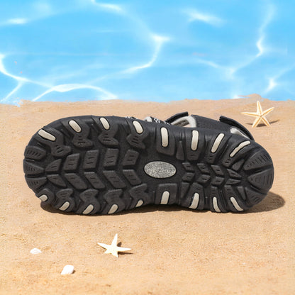 Closed Toe Kids Sport Sandals with Adjustable Straps, Breathable Water-Friendly Hiking and Beach Shoes for Toddlers, Little Kids and Big Kids
