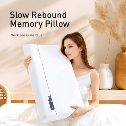 Cooling Contour Neck Pillows, 2-Piece Memory Foam Set with Smooth Washable Pillowcases for Adult Bedtime Comfort and Shoulder Support