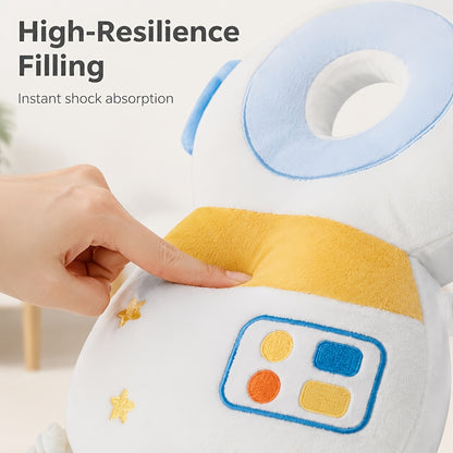 Infant Anti-Fall Cushion Backpack with Astronaut Plush Design, Adjustable Straps and Soft PP Cotton Padding for Crawling and First Steps