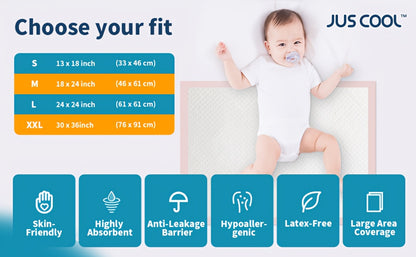 Disposable Changing Pads for Babies, Portable Diaper Changing Mats for On-the-Go Use – Convenient Single-Use Pads for Travel, Diaper Bags & Quick Changes, Easy Clean-Up for Newborns & Infants