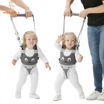 Baby Walking Aid Belt for 8-24 Months, Adjustable Pink Cartoon Toddler Support Harness for Supervised Indoor First-Step Practice