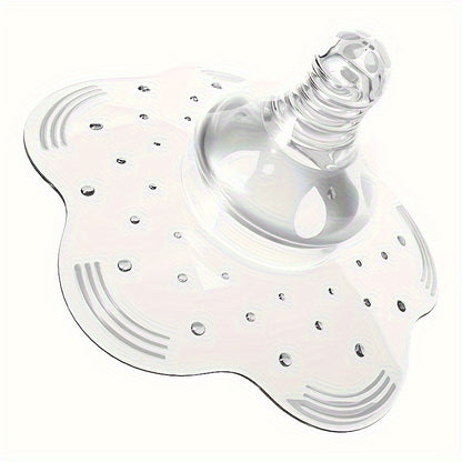 Nursing Nipple Covers for Breastfeeding Moms, Portable Breast Pad Style Nipple Protectors in Brown or Transparent for Everyday Nursing Essentials