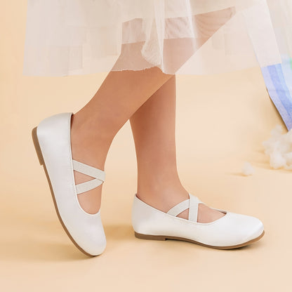 Buckle-Strap Girls Mary Jane Ballet Flats - Classic Dress Shoes with Adjustable Strap, Round Toe, Multiple Colors for Toddler, Little Kid & Big Kid, Perfect for Parties, Weddings & Everyday Wear