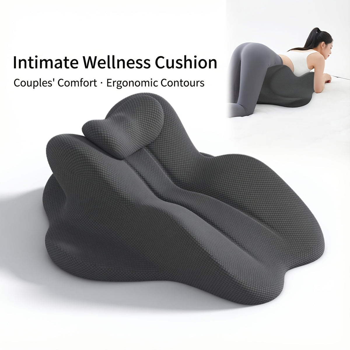 Memory Foam Maternity Body Pillow for Full-Body Lounging, Compressible Pregnancy Support Cushion for Bed or Sofa, Portable Gift for Expecting Moms