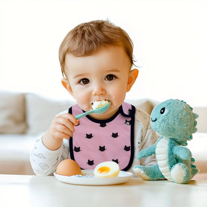 12-Pack Adjustable-Snap Baby Bibs for Feeding, Teething and Drool, Absorbent Bib Set for Boys and Girls, Everyday Infant Care
