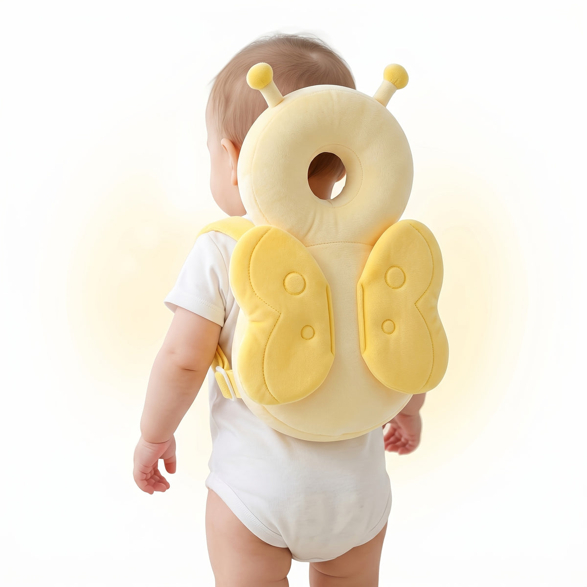 Toddler Head Protection Backpack with Plush Animal Back Cushion, Adjustable Shoulder and Chest Straps for Supervised Crawling and First Steps