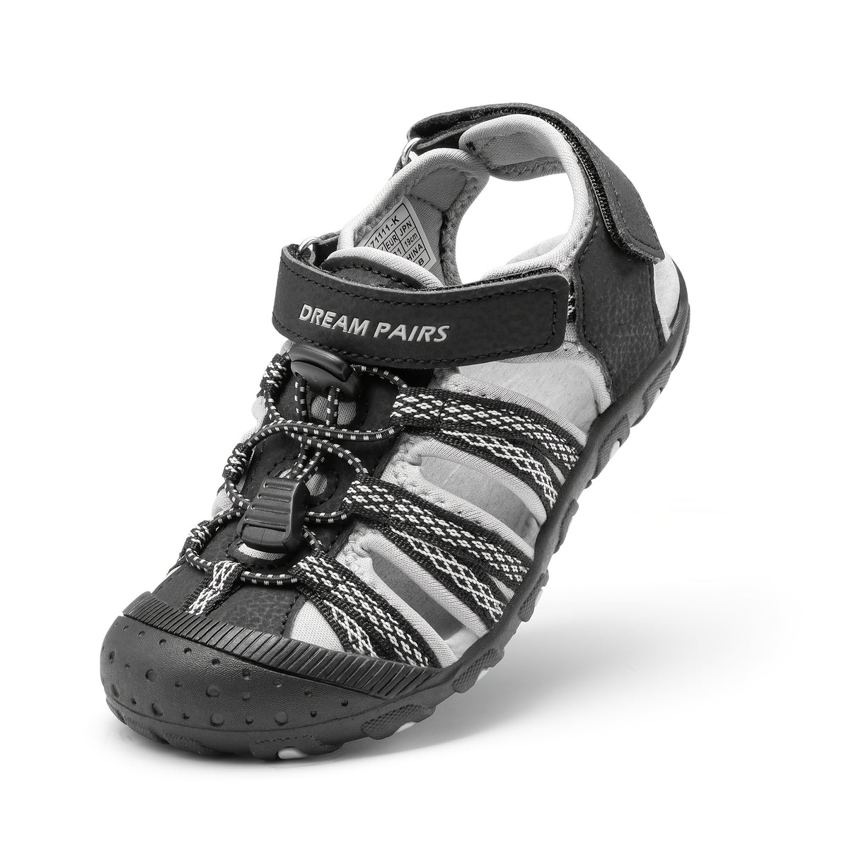 Kids Bungee Lace Sport Sandals for Boys and Girls | Hook-and-Loop Strap Summer Outdoor Shoes for Beach Days, Walks and Everyday Play