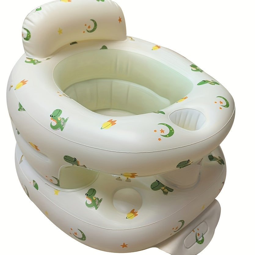 Inflatable Baby Sit-Up Chair Seat for Learning to Sit, Spine-Safe Infant Sitting Support Sofa, Portable Posture Training Gadget for Babies Practicing Independent Upright Sitting at Home