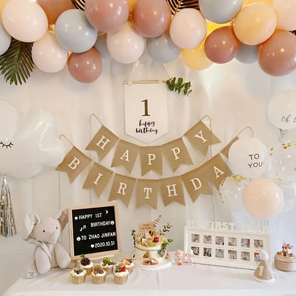 12-Month Baby Milestone Photo Frame in White, Neutral First-Year Picture Display and Keepsake Sign for First Birthday or Baby Shower Gifts