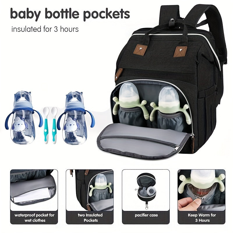 Gingham Diaper Backpack, Multifunctional Large Capacity Diaper Bag with Secure Zipper Closure – Classic Pattern Nappy Backpack for Casual Outings, Errands & Everyday Adventures, Baby Shower Gift