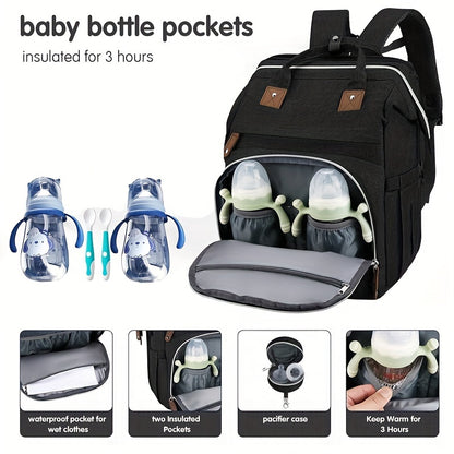 Gingham Diaper Backpack, Multifunctional Large Capacity Diaper Bag with Secure Zipper Closure – Classic Pattern Nappy Backpack for Casual Outings, Errands & Everyday Adventures, Baby Shower Gift