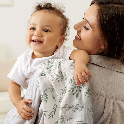 Swaddle Blankets for Newborns, 3-Pack Soft Breathable 38 x 40 Inch Receiving Blankets for Swaddling, Burp Cloth Use & Baby Shower Gifts